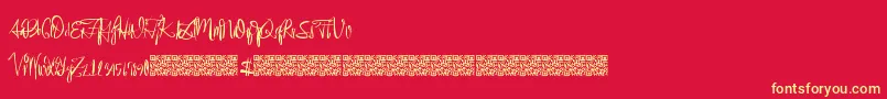 Eventshark Font – Yellow Fonts on Red Background