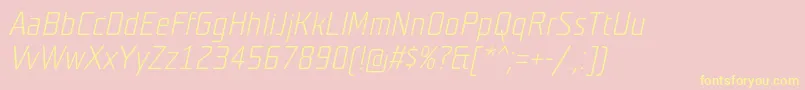 fuente TeutonhellItalic – Fuentes Amarillas Sobre Fondo Rosa