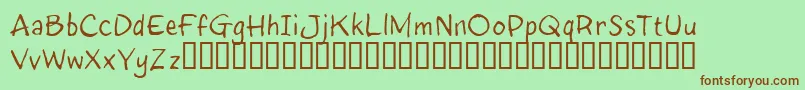 Шрифт InkyRT – коричневые шрифты на зелёном фоне