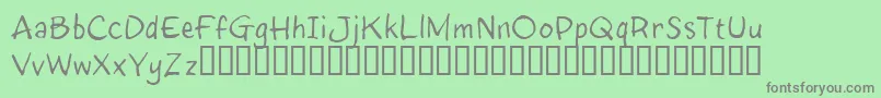InkyRT Font – Gray Fonts on Green Background