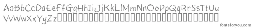 InkyRT-fontti – harmaat kirjasimet valkoisella taustalla