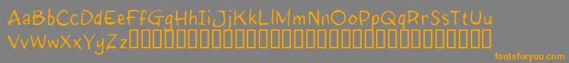 InkyRT-Schriftart – Orangefarbene Schriften auf grauem Hintergrund