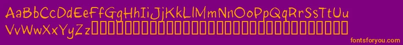 Шрифт InkyRT – оранжевые шрифты на фиолетовом фоне