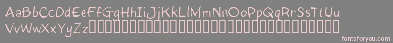 InkyRT-Schriftart – Rosa Schriften auf grauem Hintergrund
