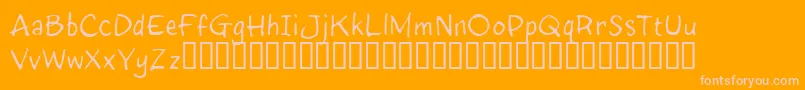 fuente InkyRT – Fuentes Rosadas Sobre Fondo Naranja