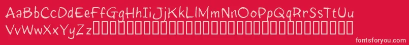 Шрифт InkyRT – розовые шрифты на красном фоне