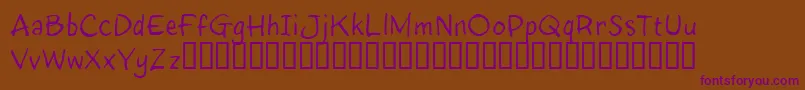 Шрифт InkyRT – фиолетовые шрифты на коричневом фоне