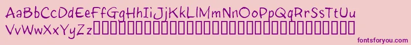 InkyRT Font – Purple Fonts on Pink Background