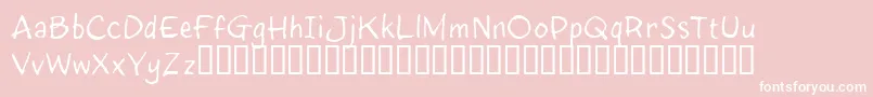 フォントInkyRT – ピンクの背景に白い文字