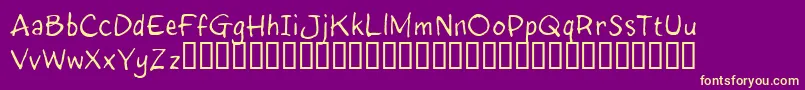 Шрифт InkyRT – жёлтые шрифты на фиолетовом фоне