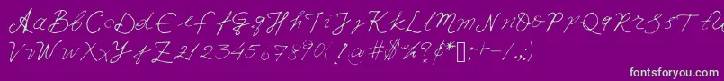 Iwfxv03 Font – Green Fonts on Purple Background