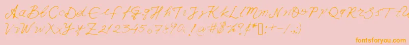 Iwfxv03 Font – Orange Fonts on Pink Background