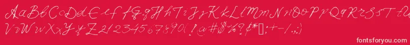 Iwfxv03 Font – Pink Fonts on Red Background