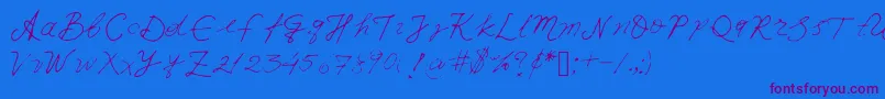 Iwfxv03 Font – Purple Fonts on Blue Background