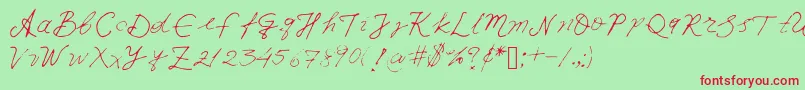 Iwfxv03 Font – Red Fonts on Green Background