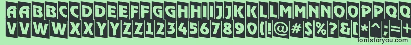 RewindertitulcmdnRegular Font – Black Fonts on Green Background