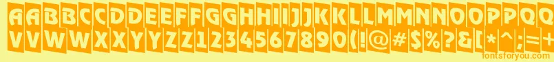 RewindertitulcmdnRegular Font – Orange Fonts on Yellow Background