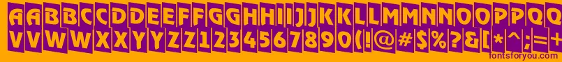 RewindertitulcmdnRegular Font – Purple Fonts on Orange Background