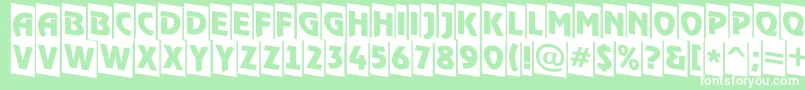 RewindertitulcmdnRegular Font – White Fonts on Green Background