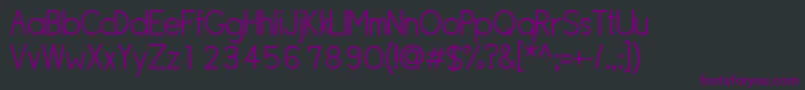 フォントSipleLight – 黒い背景に紫のフォント