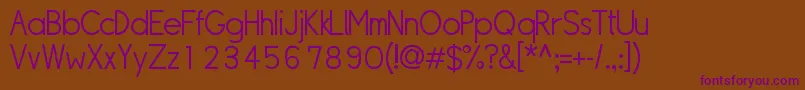 SipleLight Font – Purple Fonts on Brown Background