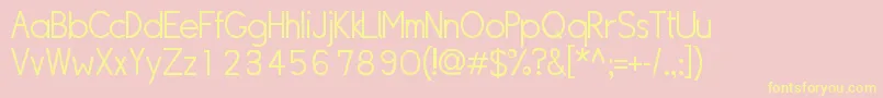 SipleLight Font – Yellow Fonts on Pink Background