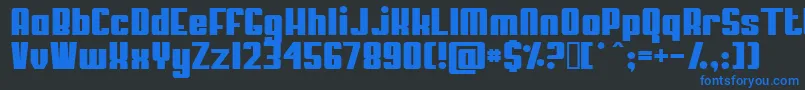 Шрифт MyPuma – синие шрифты на чёрном фоне