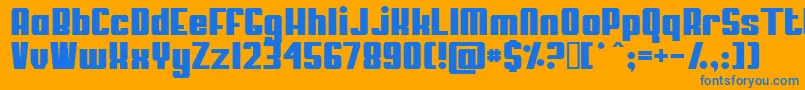 MyPuma Font – Blue Fonts on Orange Background