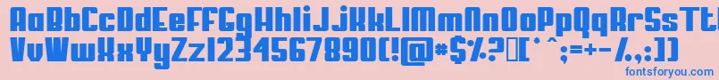 MyPuma Font – Blue Fonts on Pink Background