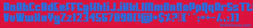 MyPuma Font – Blue Fonts on Red Background