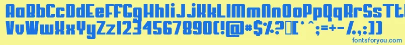 MyPuma Font – Blue Fonts on Yellow Background