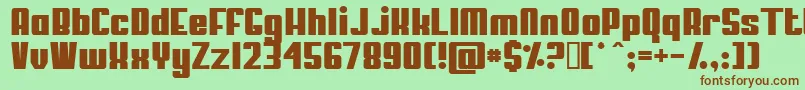 MyPuma-fontti – ruskeat fontit vihreällä taustalla