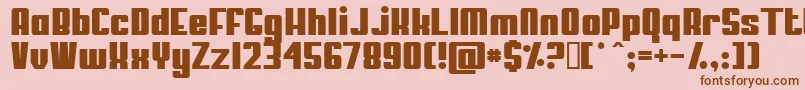 MyPuma-fontti – ruskeat fontit vaaleanpunaisella taustalla