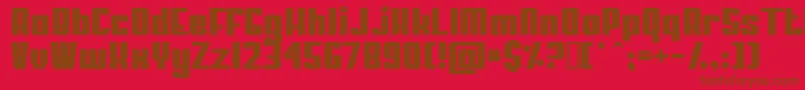 フォントMyPuma – 赤い背景に茶色の文字