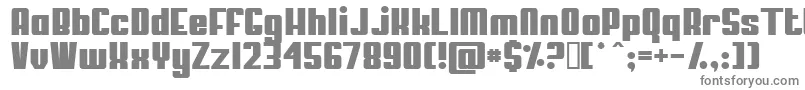 MyPuma-fontti – harmaat kirjasimet valkoisella taustalla