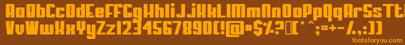 Шрифт MyPuma – оранжевые шрифты на коричневом фоне