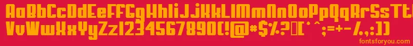 MyPuma Font – Orange Fonts on Red Background