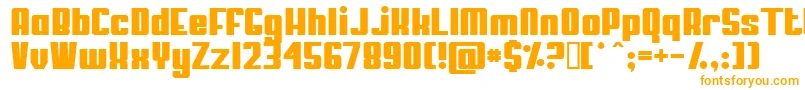 Шрифт MyPuma – оранжевые шрифты на белом фоне