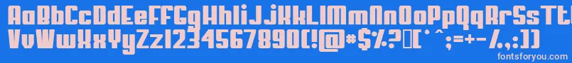 MyPuma Font – Pink Fonts on Blue Background