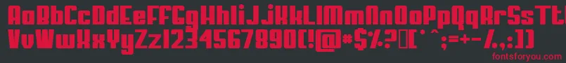 MyPuma Font – Red Fonts on Black Background