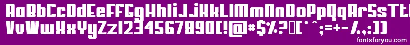 MyPuma-Schriftart – Weiße Schriften auf violettem Hintergrund