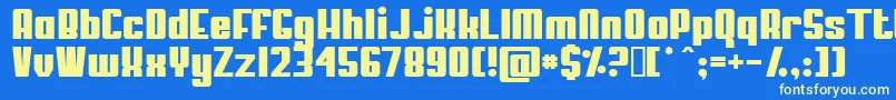 Шрифт MyPuma – жёлтые шрифты на синем фоне