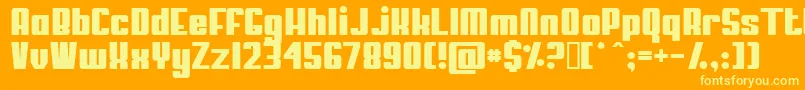 MyPuma-fontti – keltaiset fontit oranssilla taustalla