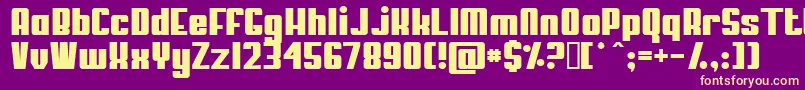 MyPuma Font – Yellow Fonts on Purple Background