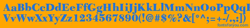 C651RomanBlackRegular Font – Blue Fonts on Orange Background