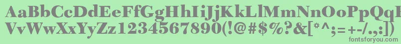 C651RomanBlackRegular Font – Gray Fonts on Green Background