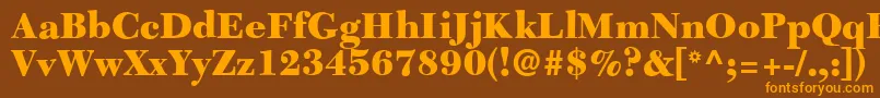 C651RomanBlackRegular Font – Orange Fonts on Brown Background