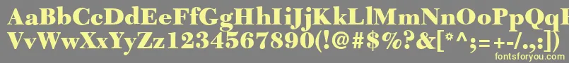 C651RomanBlackRegular Font – Yellow Fonts on Gray Background