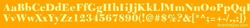 C651RomanBlackRegular Font – Yellow Fonts on Orange Background