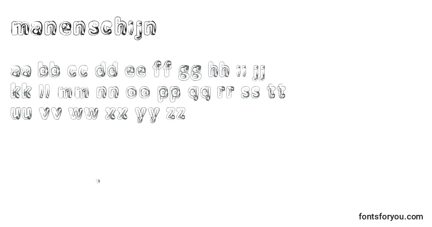 Manenschijn Font – alphabet, numbers, special characters